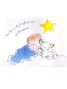 Trimmerry 18 His Love is the Brightest Star Christian Holiday Christmas Cards - Picture 1 of 1