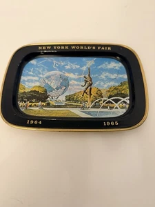 Vintage New York World's Fair 1964 1965 Small Steel Tray UNISPHERE 1961 Item LNC - Bild 1 von 3