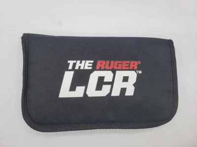 Ruger LCR zipper padded black canvas soft handgun case W/Magazine Compartment - Image 1 of 3