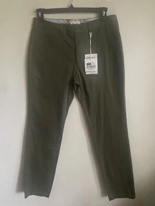 Perk Feel Good Chino Pants Men's Olive Green Slim Fit Stretch Size 33x32 - Picture 1 of 3