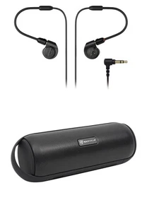 Audio Technica ATH-E40 Pro In-Ear Monitor Mini Earphones + Bluetooth Speaker - Picture 1 of 12