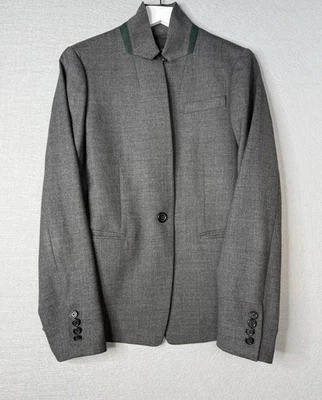 J. Crew Regent Wool Blend Blazer Womens Sz 10 Gray Green Office Academia Classic - Image 1 of 4