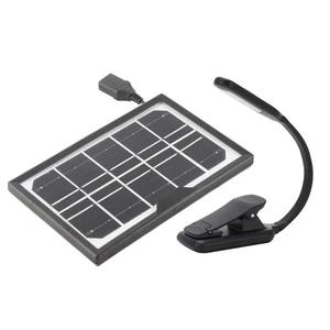 Clamp/Holder On Lamp Rechargeable 5V Reading Lights For Books In Bed Solar - Afbeelding 1 van 12