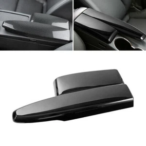 Black Center Console Armrest Box Cover Trim For Mercedes Benz W204 W212 GLK X204 - Picture 1 of 4