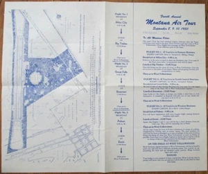 Montana Pilots' Association 1950 Air Tour Program, Yellowstone Airport - Aviation - Bild 1 von 2