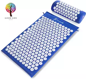 Prosourcefit Acupressure Mat and Pillow Set for Back/Neck Pain Relief - Picture 1 of 12