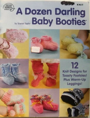 A Dozen Darling Baby Booties Knit Patterns Book ASN #1426 Scarlet Taylor - Image 1 of 2