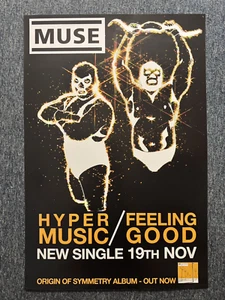 RARE VINTAGE 70 x 47cm BILLBOARD RECORD STORE POSTER - MUSE "HYPER MUSIC" (2001) - Imagen 1 de 2