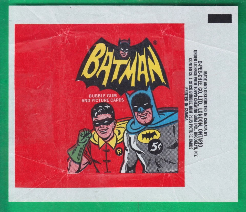1966   OPC   BATMAN   5 Cent   WAX   WRAPPER      NM/MT - Image 1 of 1
