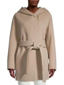 NEW VINCE Belted Wool Cashmere Cardigan Hooded Coat Desert Clay XL #C3004 - Picture 1 of 6
