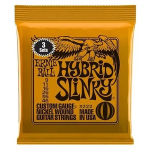 Ernie Ball 3 Pack Hybrid Slinky Nickel Wound Electric Guitar Strings Gauge 9-46 - Picture 1 of 1