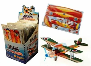 FLYING BI PLANE TIGER MOTH GLIDER SET OF ALL 3 PLANES PARTY BAG POCKET MONEY - Picture 1 of 7