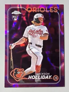 Jackson Holliday Rookie 2024 Topps Chrome /299 Magenta Lava Refractor #USC200 RC - Photo 1 sur 3