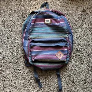 VANS Off The Wall Multi Colored Rainbow Southwestern Aztec Striped Backpack - Picture 1 of 5