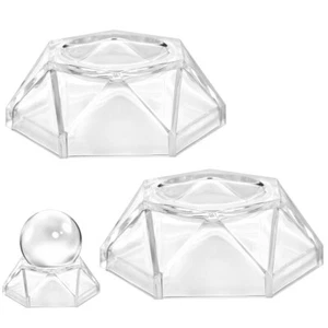 Espositore cilindrico base sfera cristallo 2 pezzi per sfere scultura - Foto 1 di 11
