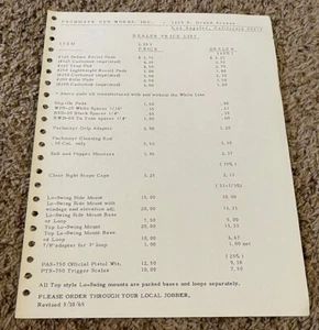 1965 PACHMAYR Gun Works Dealer Price List - Picture 1 of 1