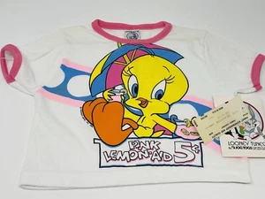 NWT Jog Togs Looney Tunes Tweety Bird Ringer Style T-Shirt Tee Made In USA Sz 6 - Picture 1 of 9