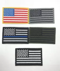 Bandiera americana ferro/cucire patch 3 1/8''X 2"" scelta tattica militare - Foto 1 di 6