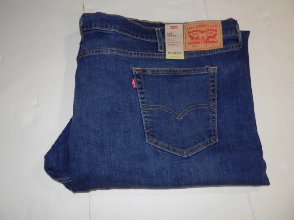Levi's B & T Men's 502 Regular Taper Fit Jeans 56 X 30 Panda