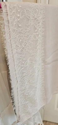 Combo chal/bufanda Nordstom Glint de encaje marfil Foto 1 de 4