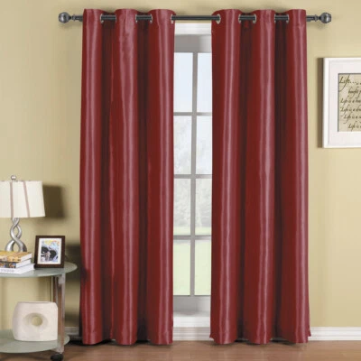 2 Panel Solid Soho Thermal Insulated Blackout Grommet Window Curtain / Drape - Image 1 of 2