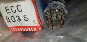 ECC803S 《》 Telefunken West Germany good test 1 new tubes audio - Picture 1 of 3