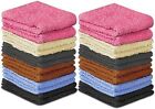 Wash Cloth Set - Pack Of 24, 100% Cotton - Flannel Face Cloths, Highly Absorbent