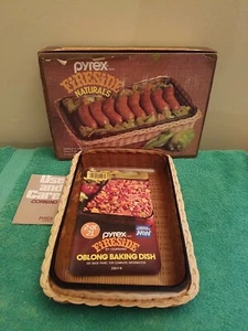 Vintage Pyrex Fireside Naturals Corning 2 Quart Schale mit Korb 2320-F Neuwertig  - Bild 1 von 7