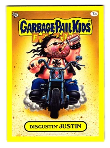 Disgustin' Justin 2011 Garbage Pail Kids Harley Davidson Biker Sticker - Picture 1 of 2