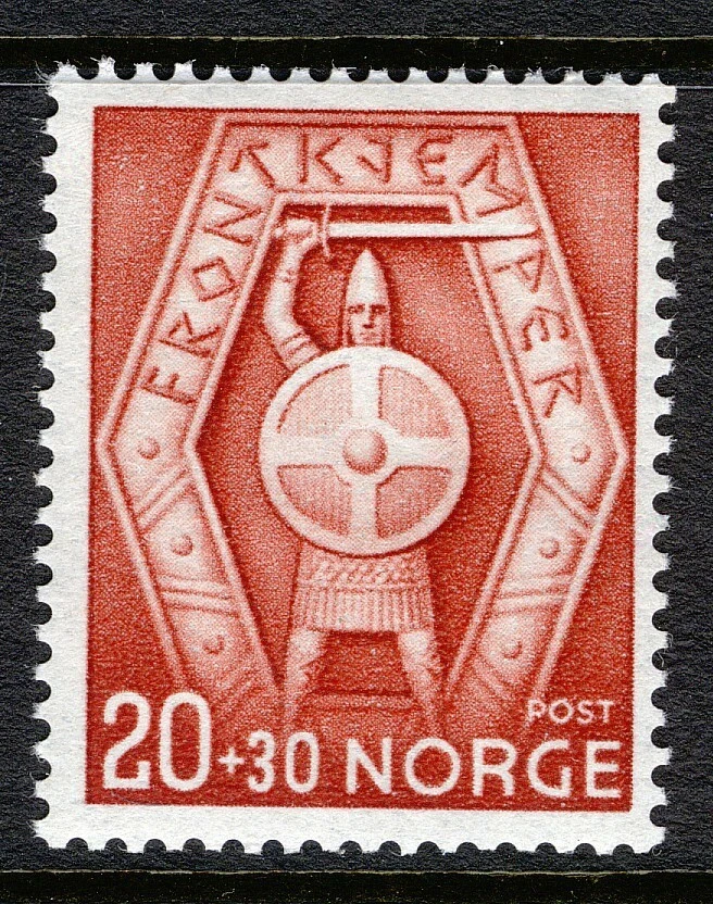 Норвегия 1943, NK 318, Frontkjemper, передний истребитель MNH, Mi 291, Sc#B31 - Изображение 1 из 1