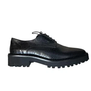 Le Botteghe Di Cappelletti Mario Leder Schnürschuhe Oxford Schwarz Gr. 39 - Bild 1 von 15
