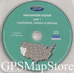 2005 2006 2007 Ford Escape Hybrid Navigation CD Map #1 Cover California Nevada - Picture 1 of 1