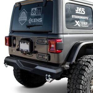 For Jeep Wrangler JK 18 MOD Series Full Width Black Powder Coated Rear HD Bumper