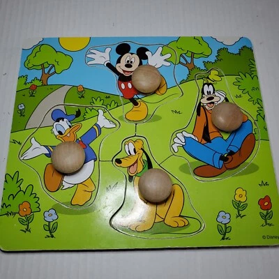 Rompecabezas de perilla gigante de madera de Mickey Mouse y sus amigos de Disney para 18 meses más Foto 1 de 3
