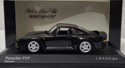 Porsche 959 1987 Black 1:43 Minichamps 400062522 SUPER RARE! (6) - Image 1 of 4