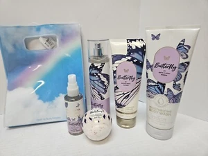 New 6 pc Bath & Body Works BUTTERFLY Set Mist Body Cream Moisturizing Wash Fizzy - Picture 1 of 11