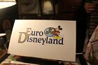 Disney Sign 10" x 17.5" EURO DISNEYLAND Mounted on Mat Board Artist Proof 5/10 
