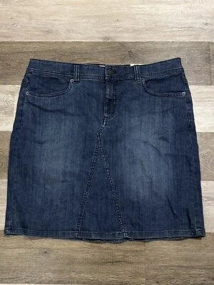 NWT Heritage Denim by Bass Jean Skirt Women’s Sz 14 GH Bass & Co Stretch Pockets - Image 1 of 4