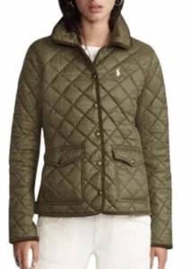 Polo Ralph Lauren Diamond Quilted olive green Jacket Sz XXL Wmns NWT$298 - Picture 1 of 6