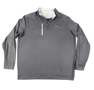 Peter Millar Pullover Herren 2XL grau Quarter Zip Golfpullover Performance Stretch - Bild 1 von 9