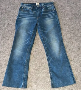 J Crew Damen Gr. 28 Jeans blau Billie Demi Boot Crop dunkle Waschung Stretch gesäumt - Bild 1 von 15