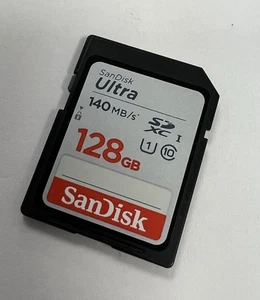 SanDisk 128GB Ultra SDXC UHS-I Card Class 10 Speed Up To 140MB/S - Picture 1 of 3