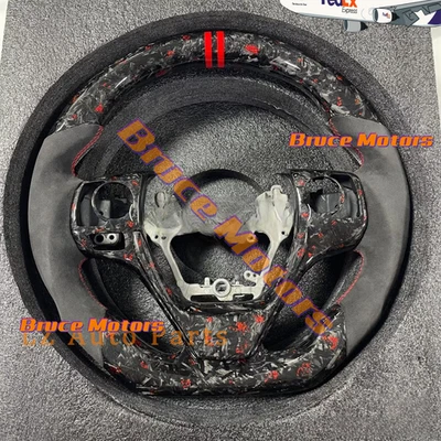 Custom Black Carbon Fiber Alcantara Steering Wheel for 2014-2018 Toyota Corolla - Imagem 1 de 3