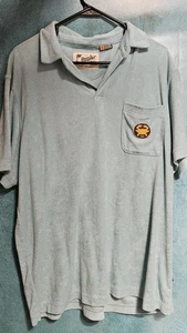 Howler Brothers Camicia Uomo XL Plusherman Terry Polo Nilo Blu Manica Corta - Foto 1 di 6