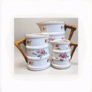 Beautiful Creamers/ Pitchers Barrel, Branch Handle, Gold- Royal Worcester Style - Picture 1 of 5