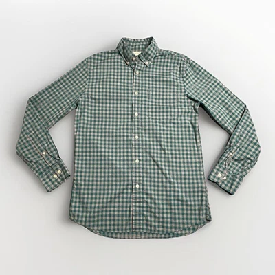 Sonoma Mens Plaid Checkered Long Sleeve Button Up Shirt Teal Gray Size S - Image 1 of 4