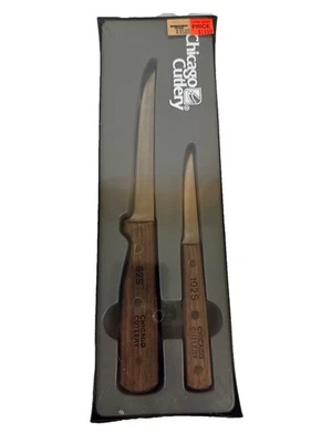 Juego de 2 piezas de cuchillos vintage Chicago Cutlery 62s 5” deshuesados y 102s Parer EE. UU. NOS B1 Foto 1 de 4
