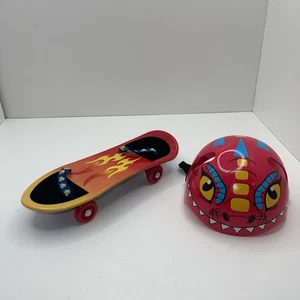 Vintage Build A Bear Skateboard Helmet Lot Flames Dragon - Picture 1 of 9