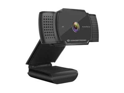 Conceptronic AMDIS02B Webcam 2K Super HD Autofocus Microfono USB Nero - Immagine 1 di 2