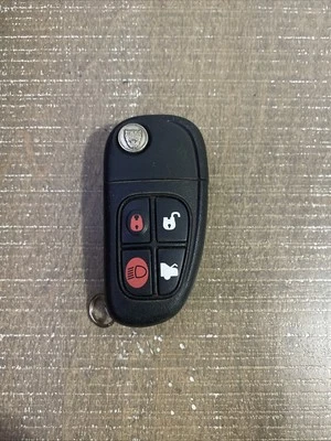 USED OEM 2001-08 JAGUAR KEYLESS ENTRY REMOTE FLIP KEY FCC: NHVWB1U241/3 TESTED - Image 1 of 4